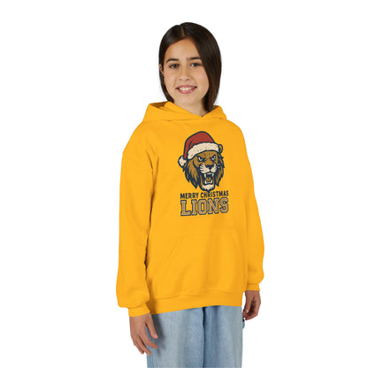 Merry Christmas Lions Hoodie - Gildan