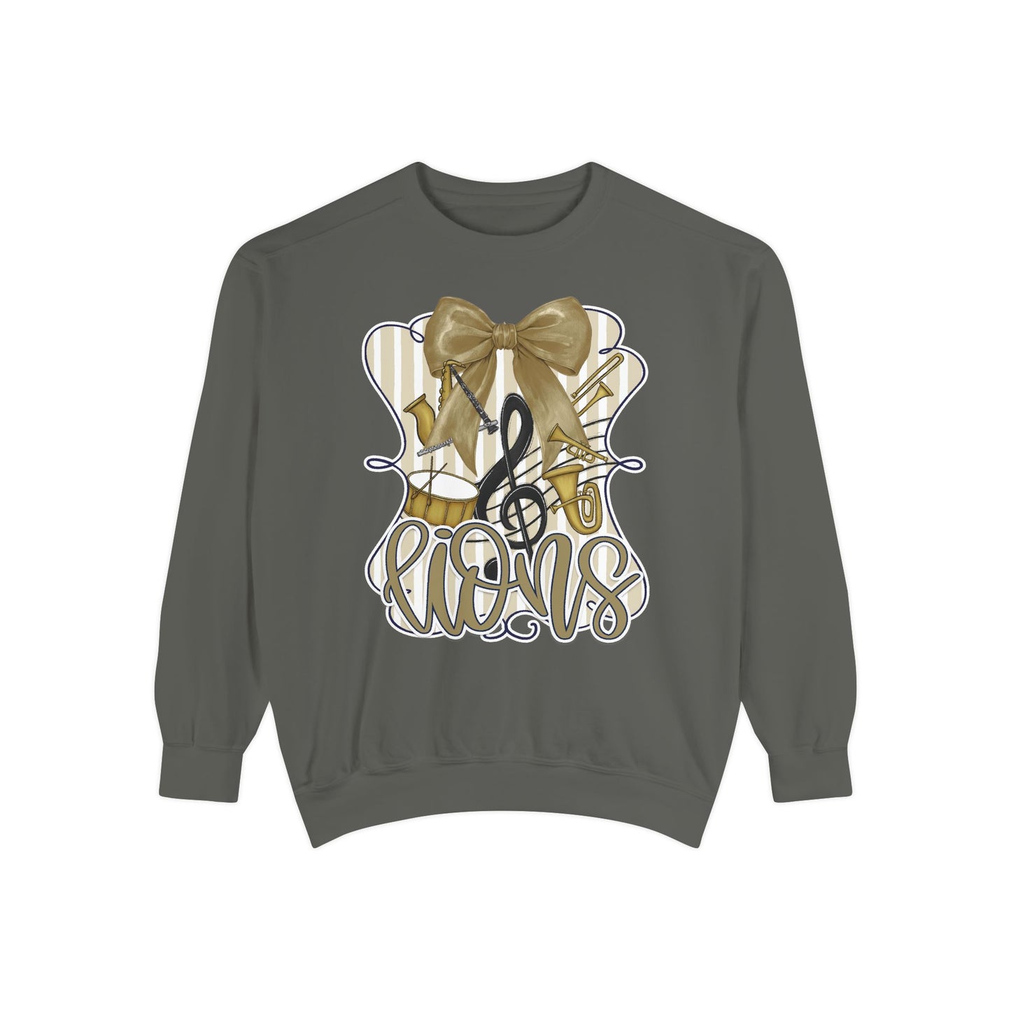 Adult Lions Coquette Band Sweatshirt - Comfort Colors
