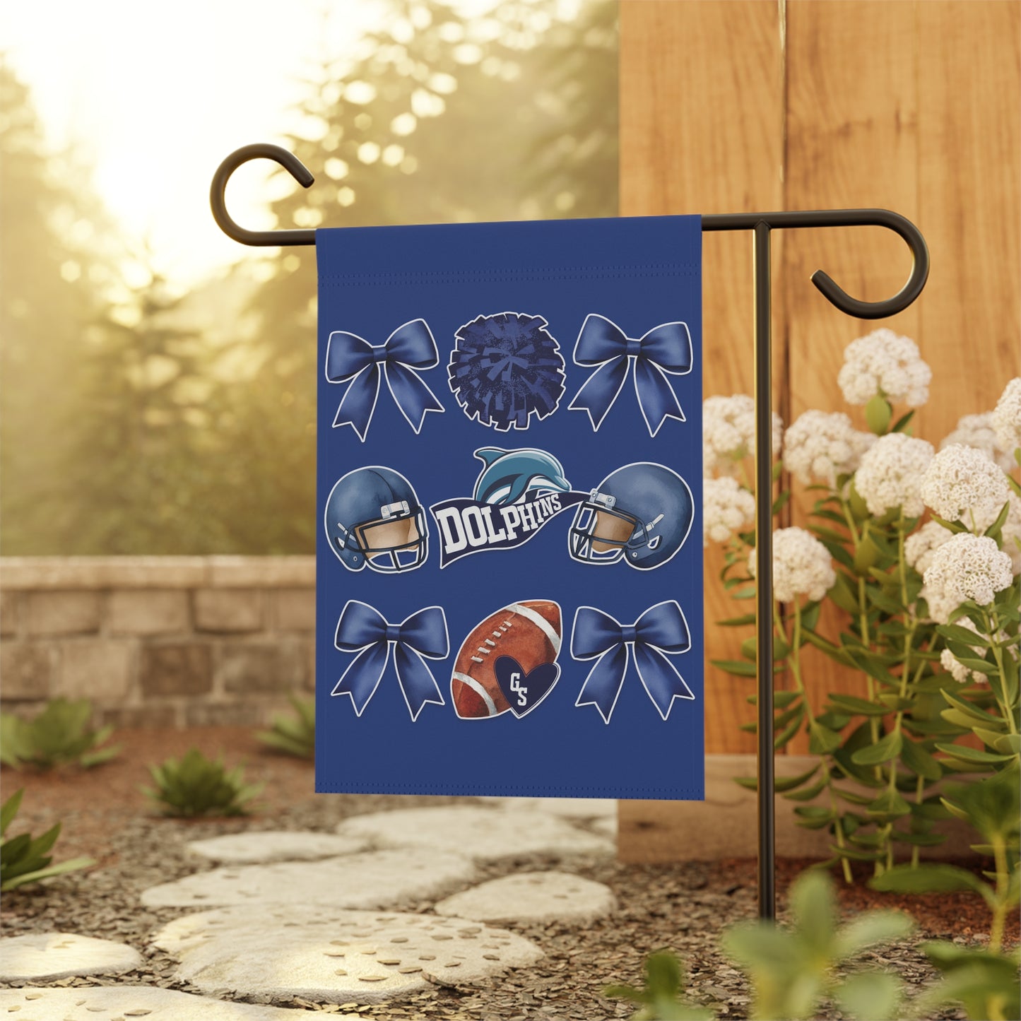 Dolphins Football & Cheer Garden Banner & Game Day Flag