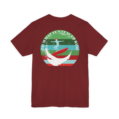 Adult Christmas Surfing Tee - Bella Canvas