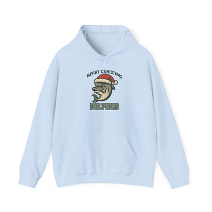 Merry Christmas Dolphin Hoodie - Gildan