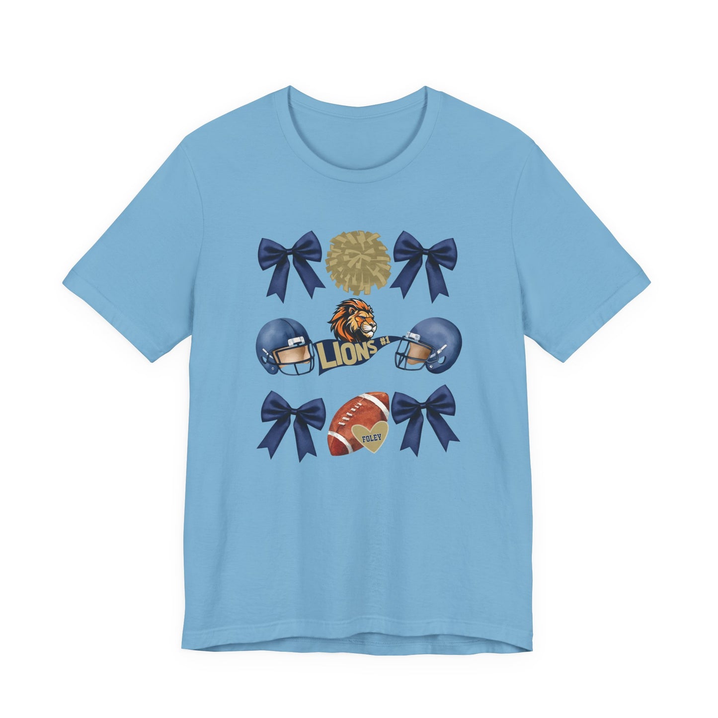 Lions Coquette Football Cheer Tee - Bella Canvas
