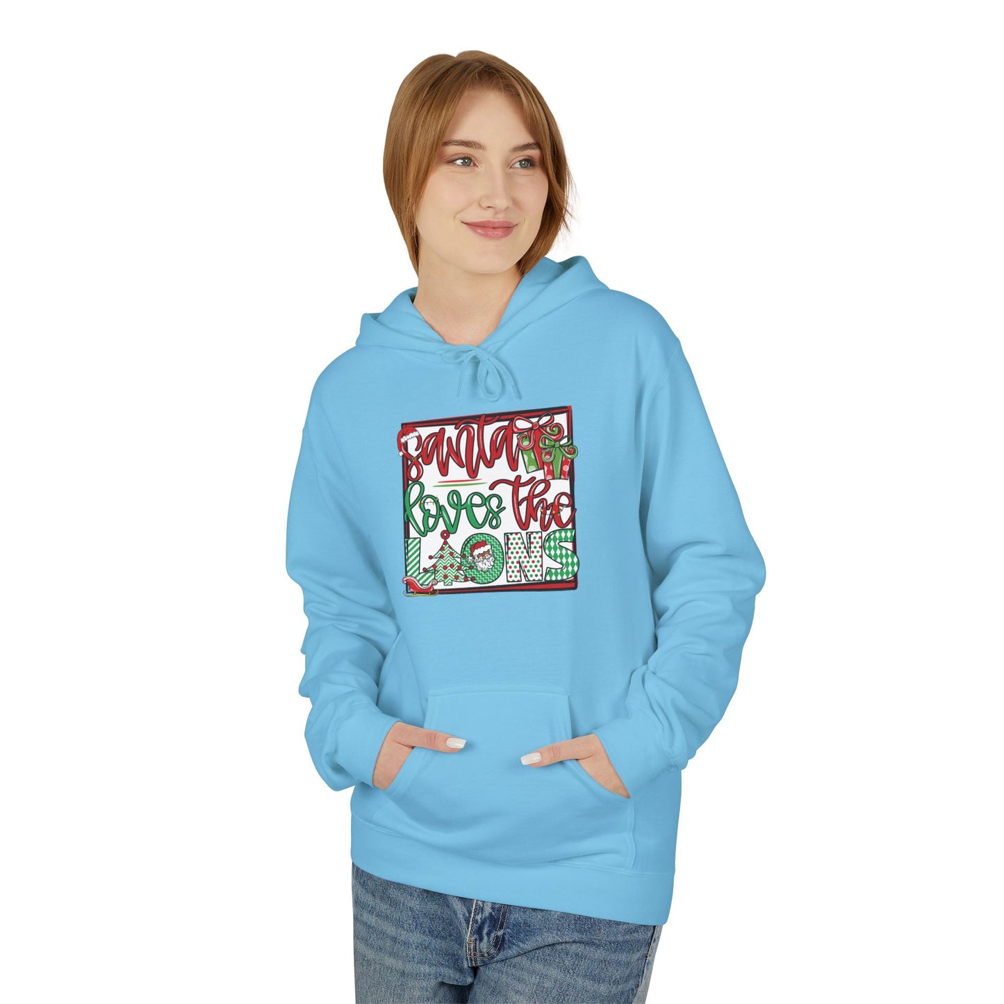 Adult Lions Christmas Hoodie - Gildan