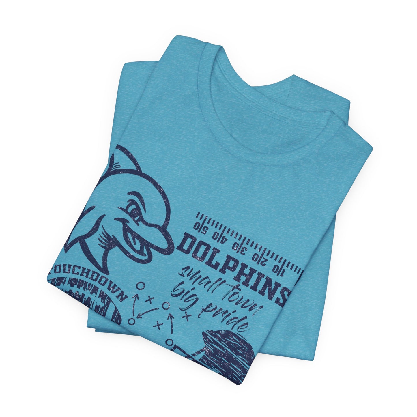 Adult Dolphin Football Tee - Bella Canvas