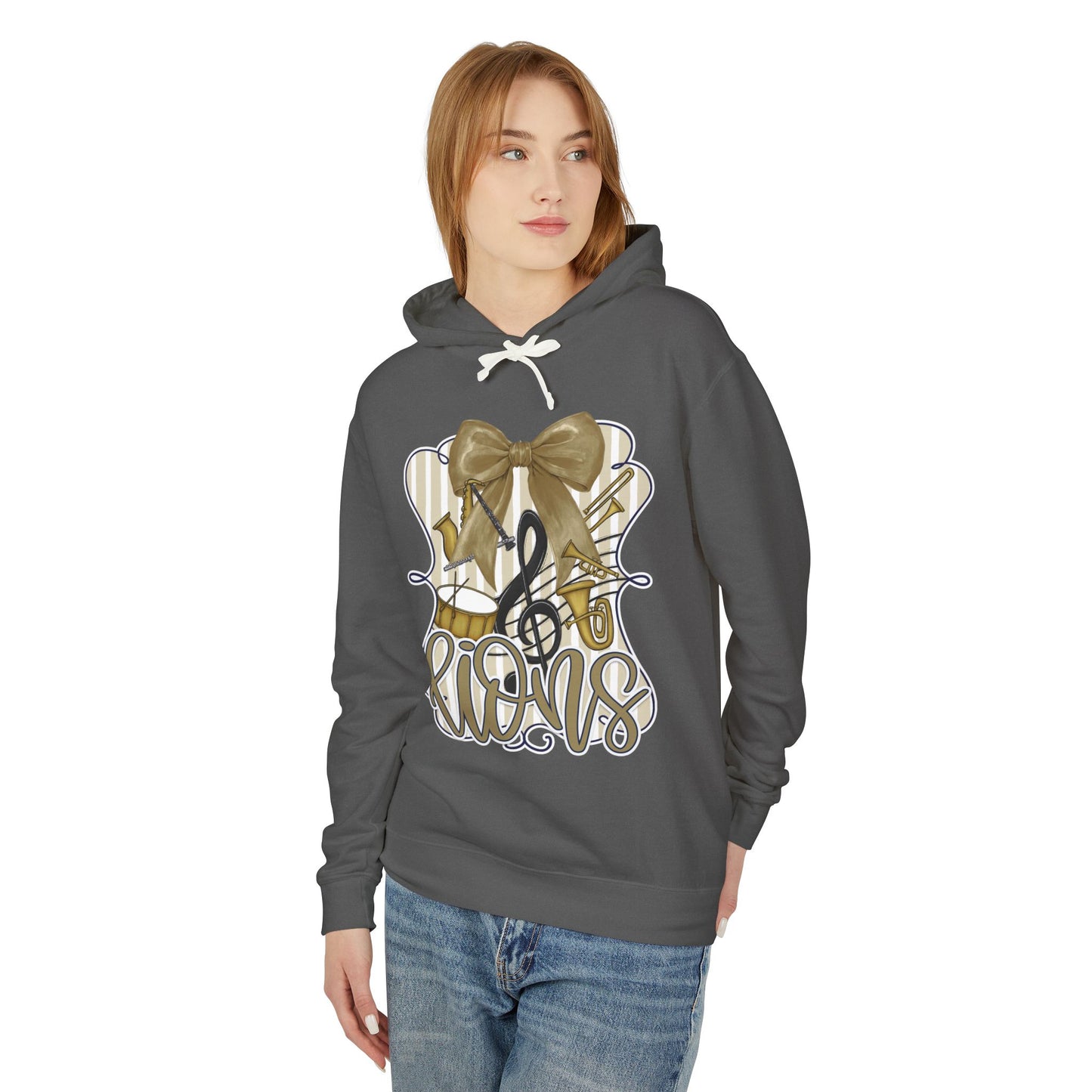 Adult Lions Coquette Band Hoodie - Comfort Colors
