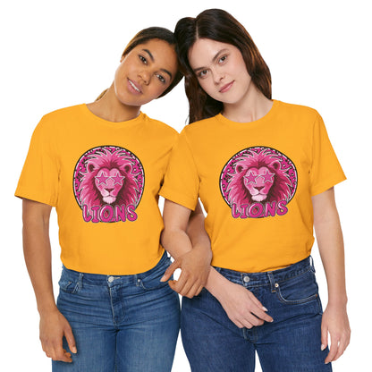 Preppy Pink Lion Tee - Bella Canvas