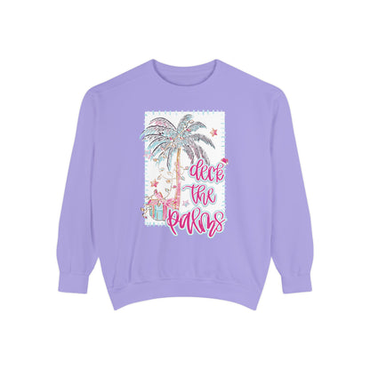 Deck the Palms Sweatshirt - Comfort Colors