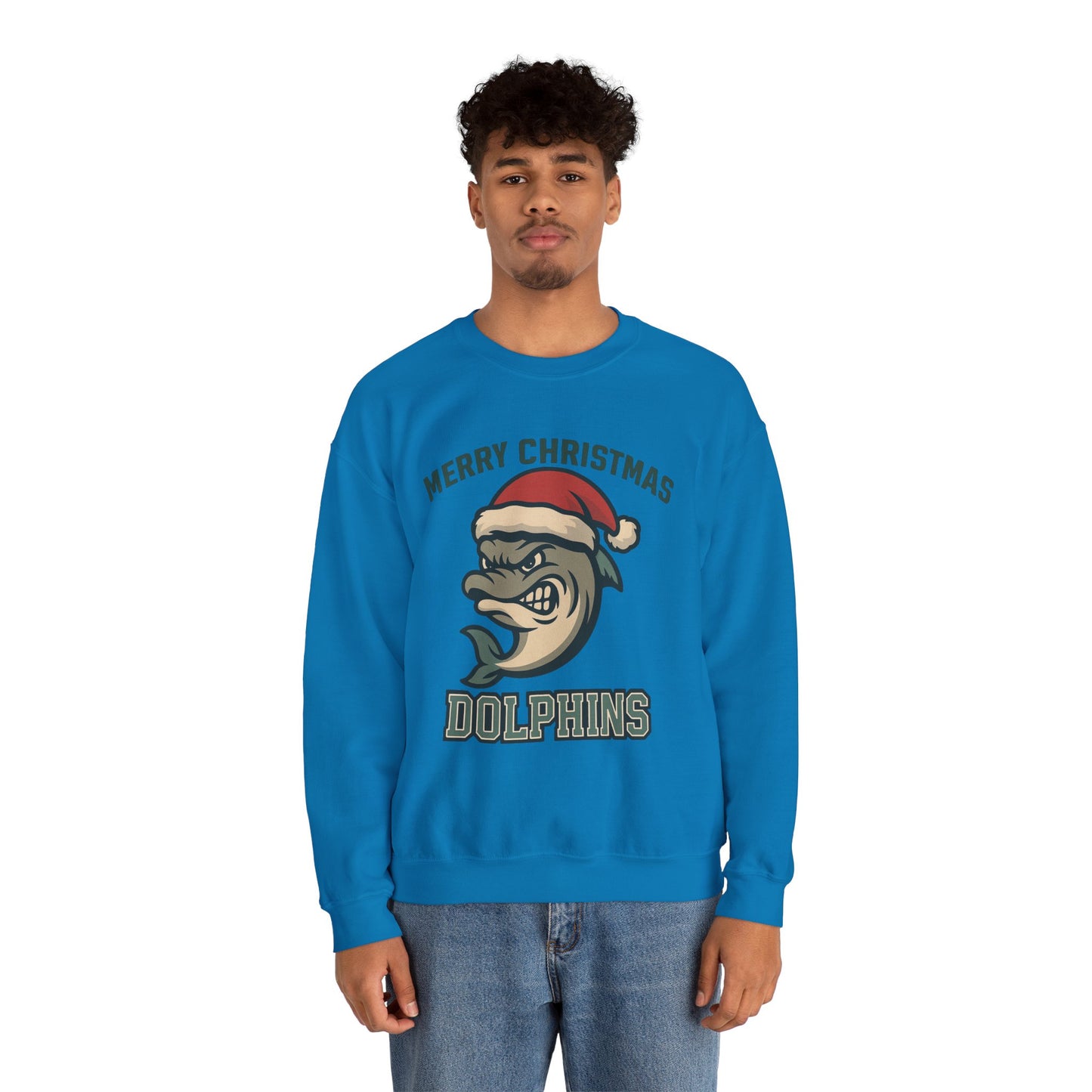 Merry Christmas Dolphins Sweatshirt - Gildan