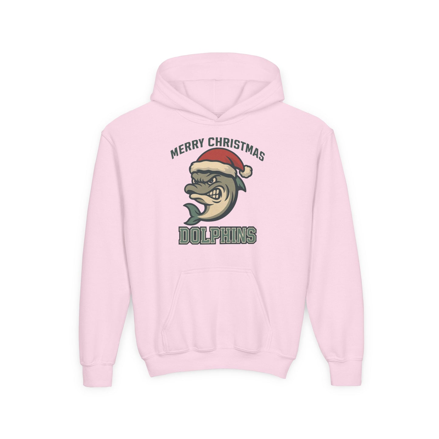 Merry Christmas Dolphins Hoodie - Gildan