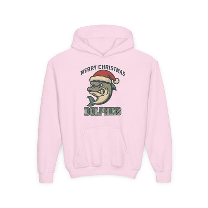 Merry Christmas Dolphins Hoodie - Gildan