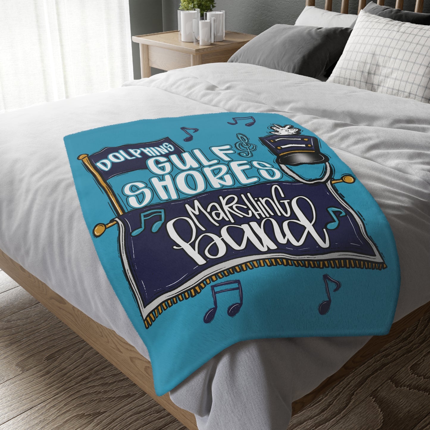 GS Marching Band 2 Sided Cozy Microfiber Blanket