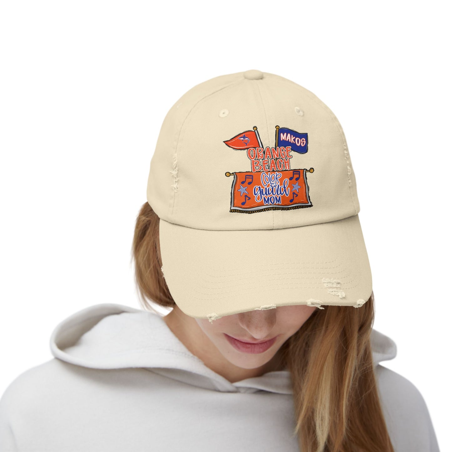 Makos Color Guard Mom Distressed Cap