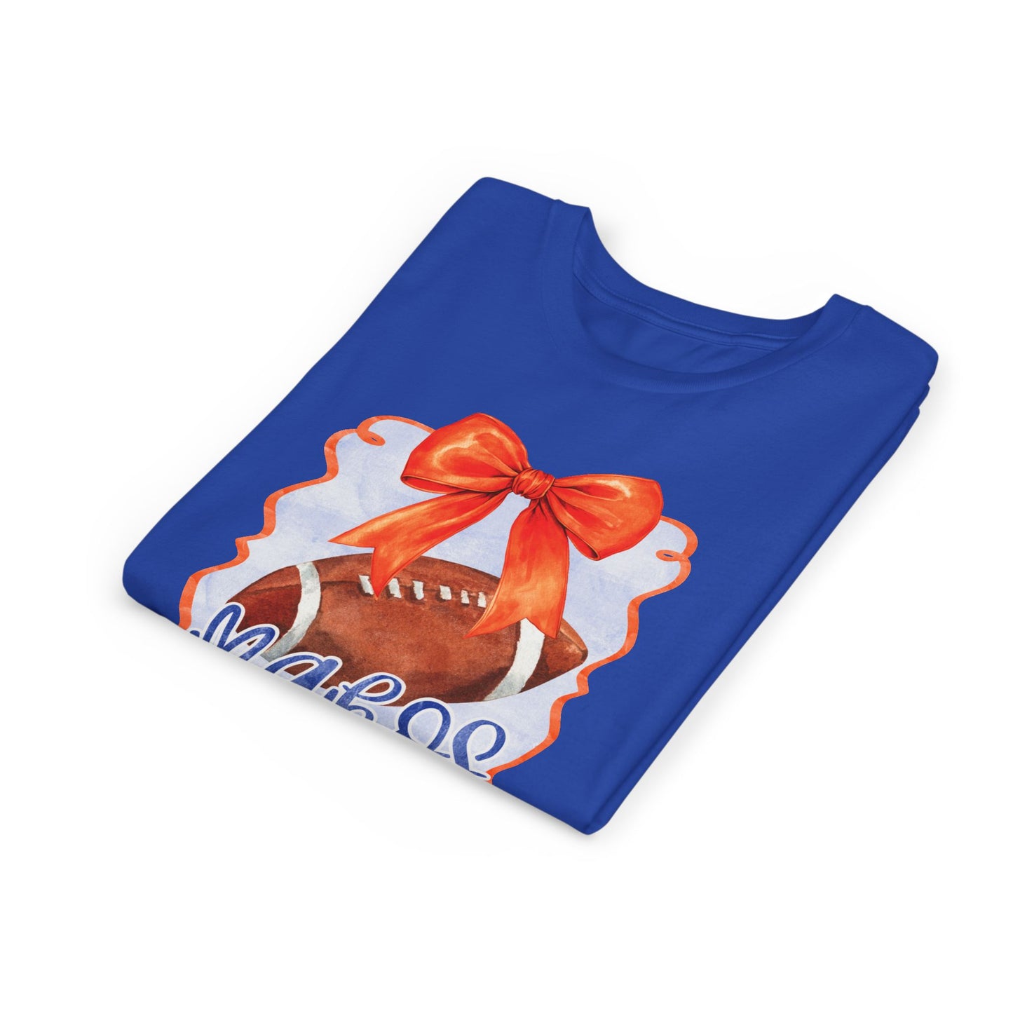 Coquette Watercolor Football Tee - Bella Canvas