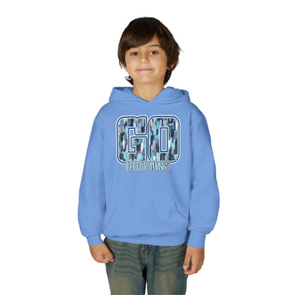 Youth GO Dolphins Hoodie - Gildan