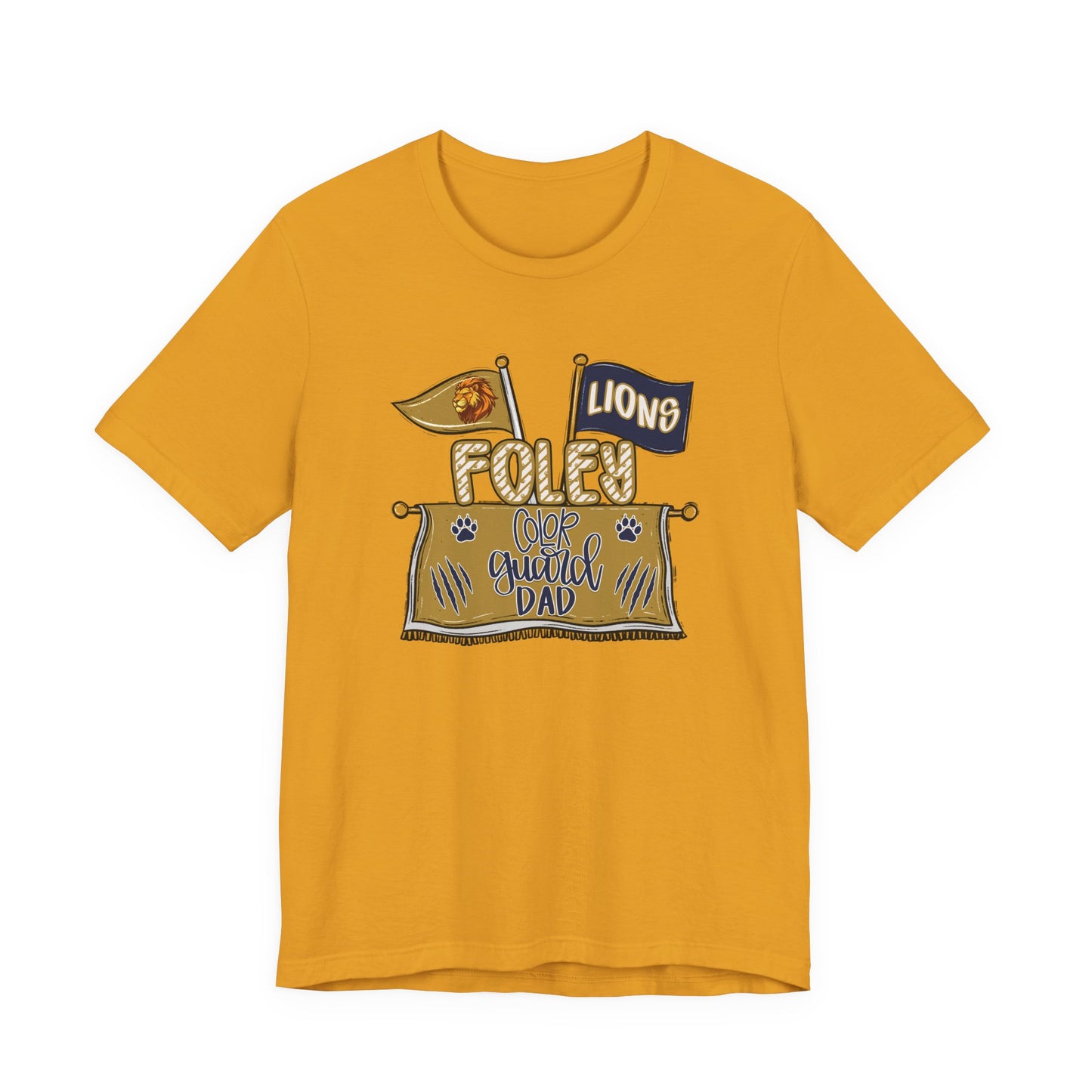 Adult Lions Color Guard Dad Tee - Bella Canvas