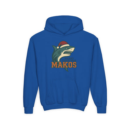 Youth Makos Christmas Hoodie — Merry Christmas Shark Holiday Sweatshirt