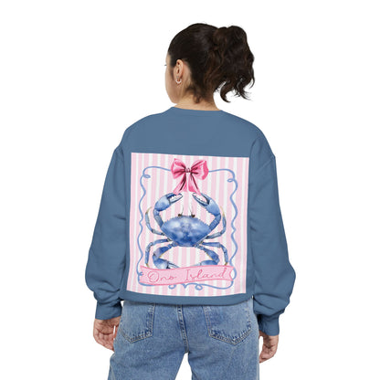 Adult Ono Island Preppy Crab Sweatshirt - Comfort Colors