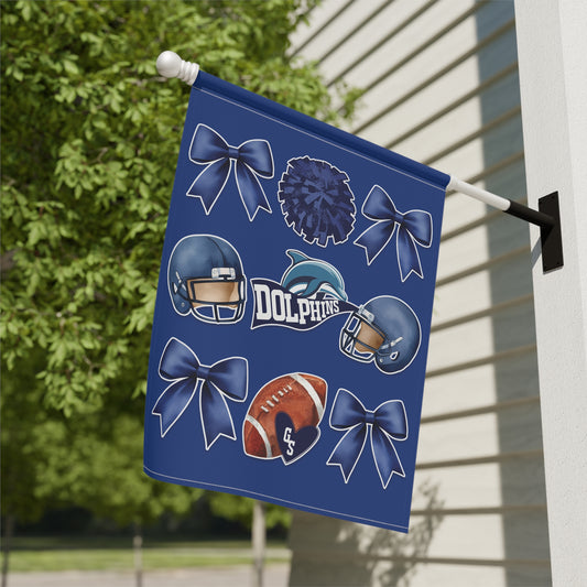 Dolphins Football & Cheer Garden Banner & Game Day Flag