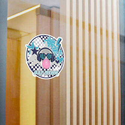 Gulf Shores Dolphin We're Poppin Kiss-Cut Vinyl Decal