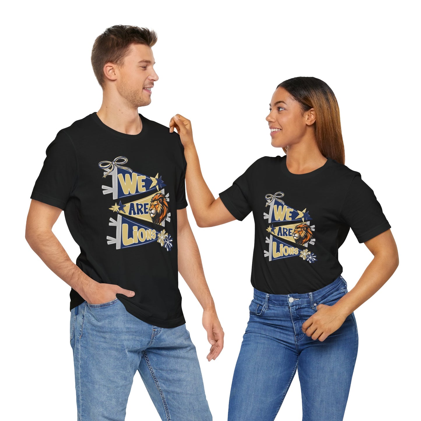 Lion Spirit Pennant Tee - Bella Canvas