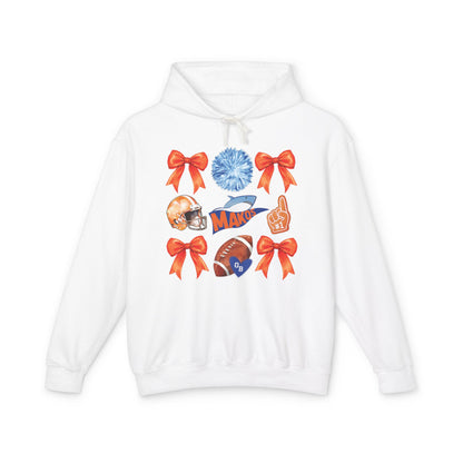Makos Coquette Football Hoodie - Comfort Colors
