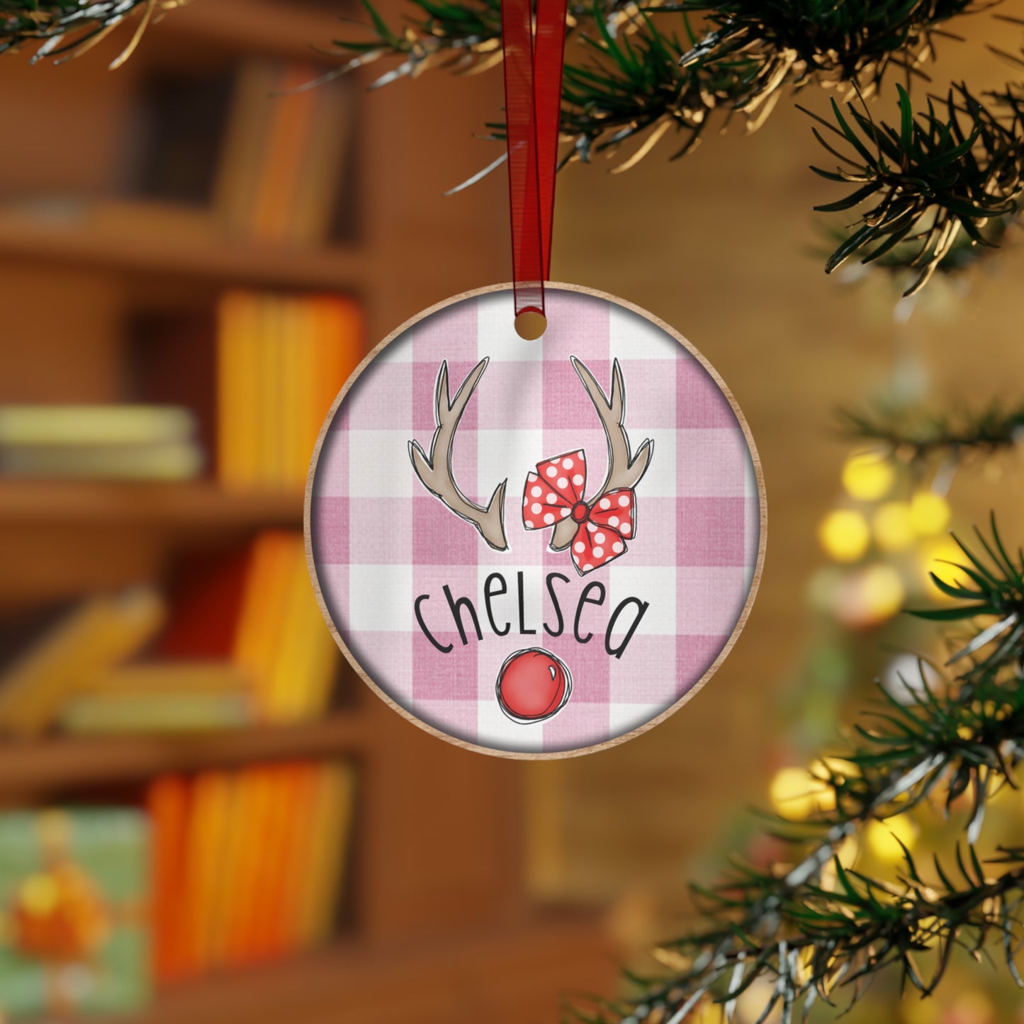 Personalized Girl Reindeer Ornament