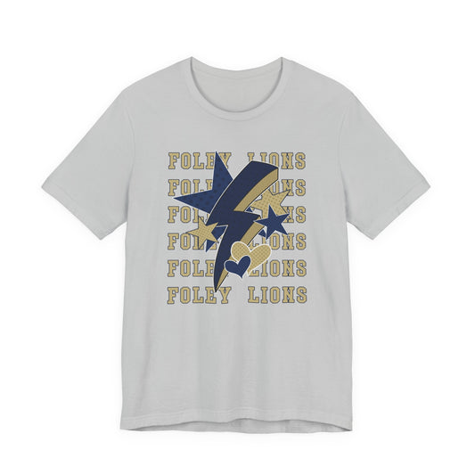 Lions Hearts, Stars, Lightning Graphic Tee - Bella Canvas
