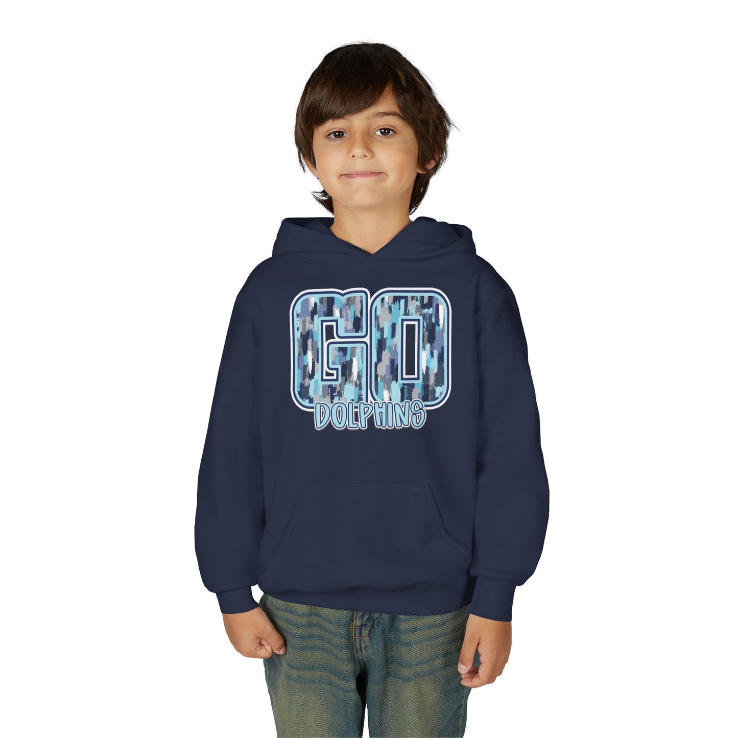 Youth GO Dolphins Hoodie - Gildan