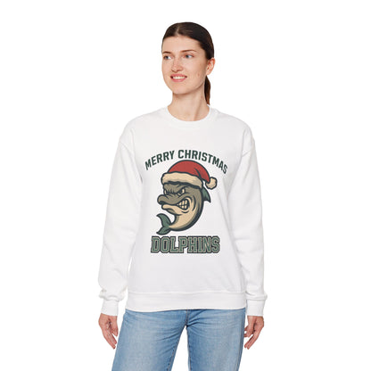 Merry Christmas Dolphins Sweatshirt - Gildan