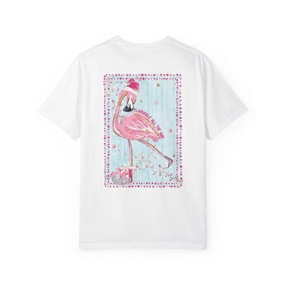 Flamingo Flamingle All the Way Christmas Tee - Comfort Colors