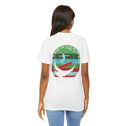 Adult Christmas Surfing Tee - Bella Canvas