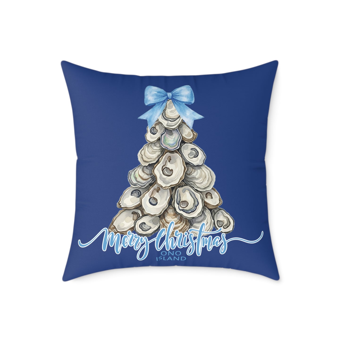 Ono Island Oyster Tree Blue Pillows