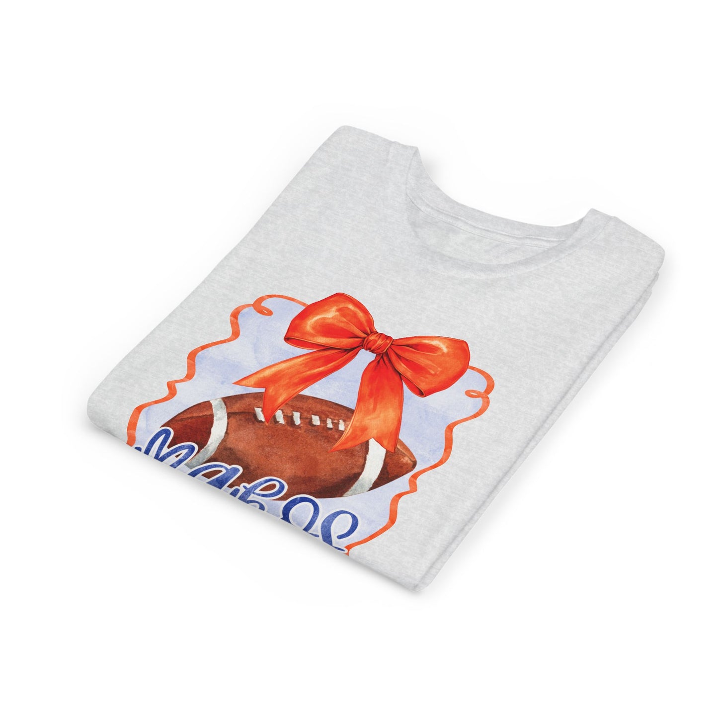 Coquette Watercolor Football Tee - Bella Canvas