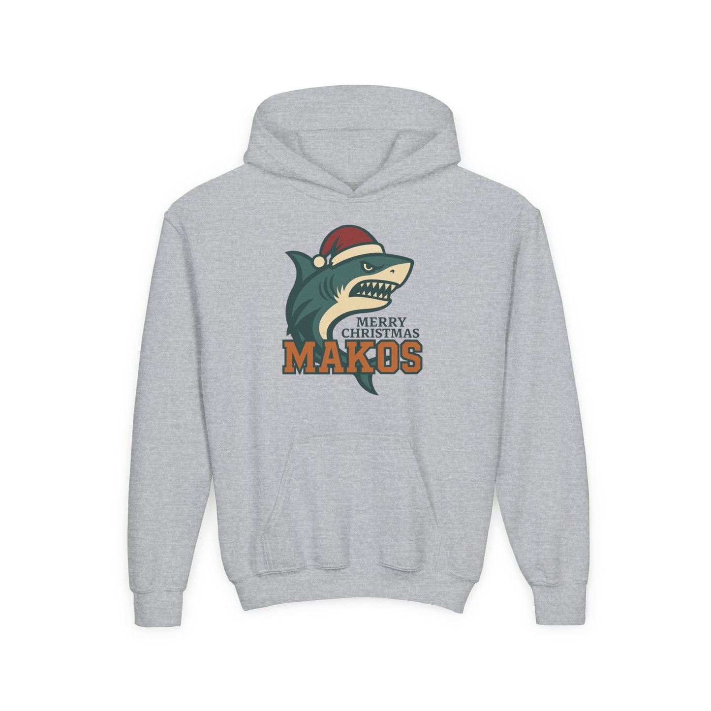 Youth Makos Christmas Hoodie — Merry Christmas Shark Holiday Sweatshirt
