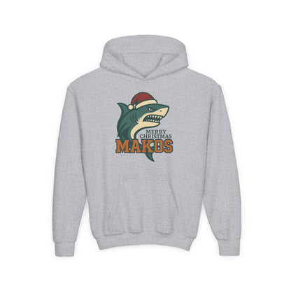 Youth Makos Christmas Hoodie — Merry Christmas Shark Holiday Sweatshirt