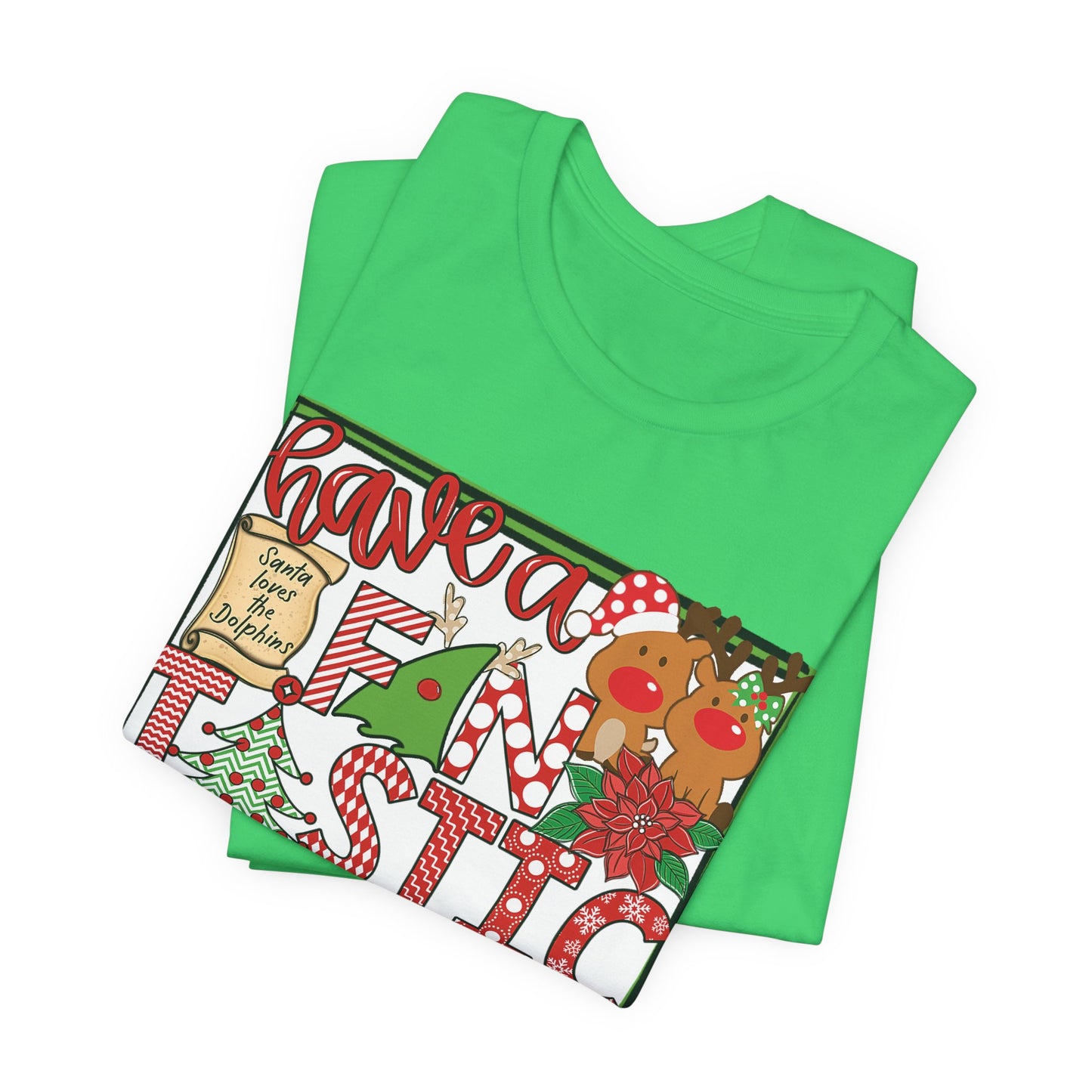 Dolphins Fintastic Christmas - Bella Canvas