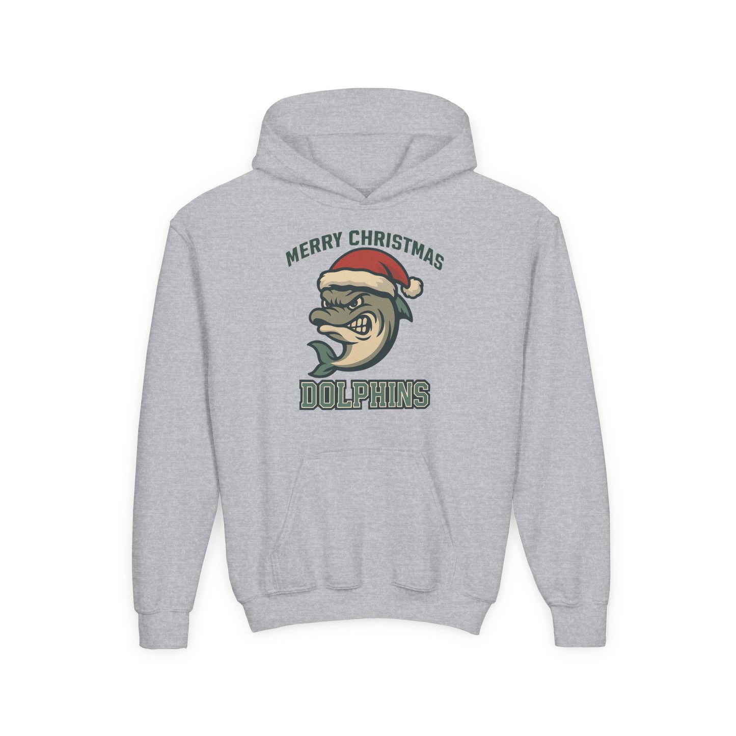 Merry Christmas Dolphins Hoodie - Gildan