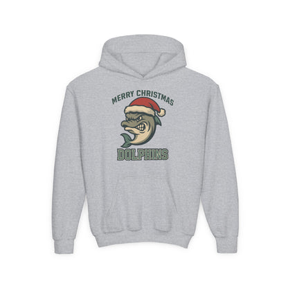 Merry Christmas Dolphins Hoodie - Gildan