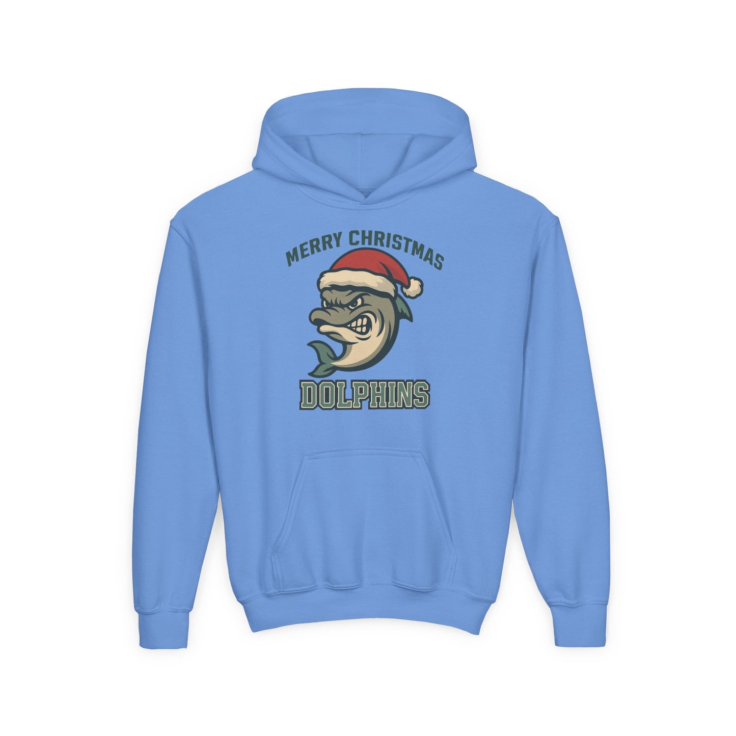 Merry Christmas Dolphins Hoodie - Gildan