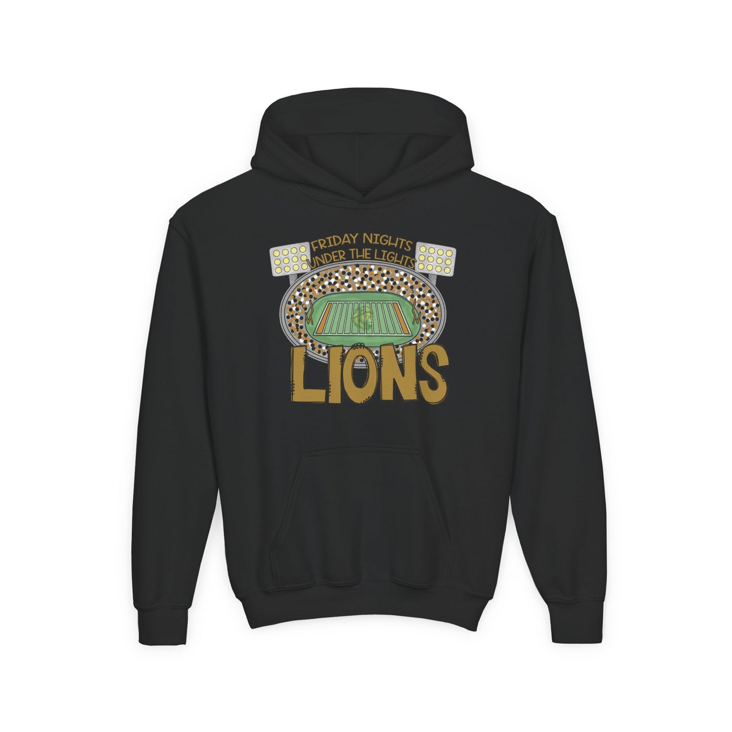 Youth Lions Friday Night Lights Hoodie - Gildan