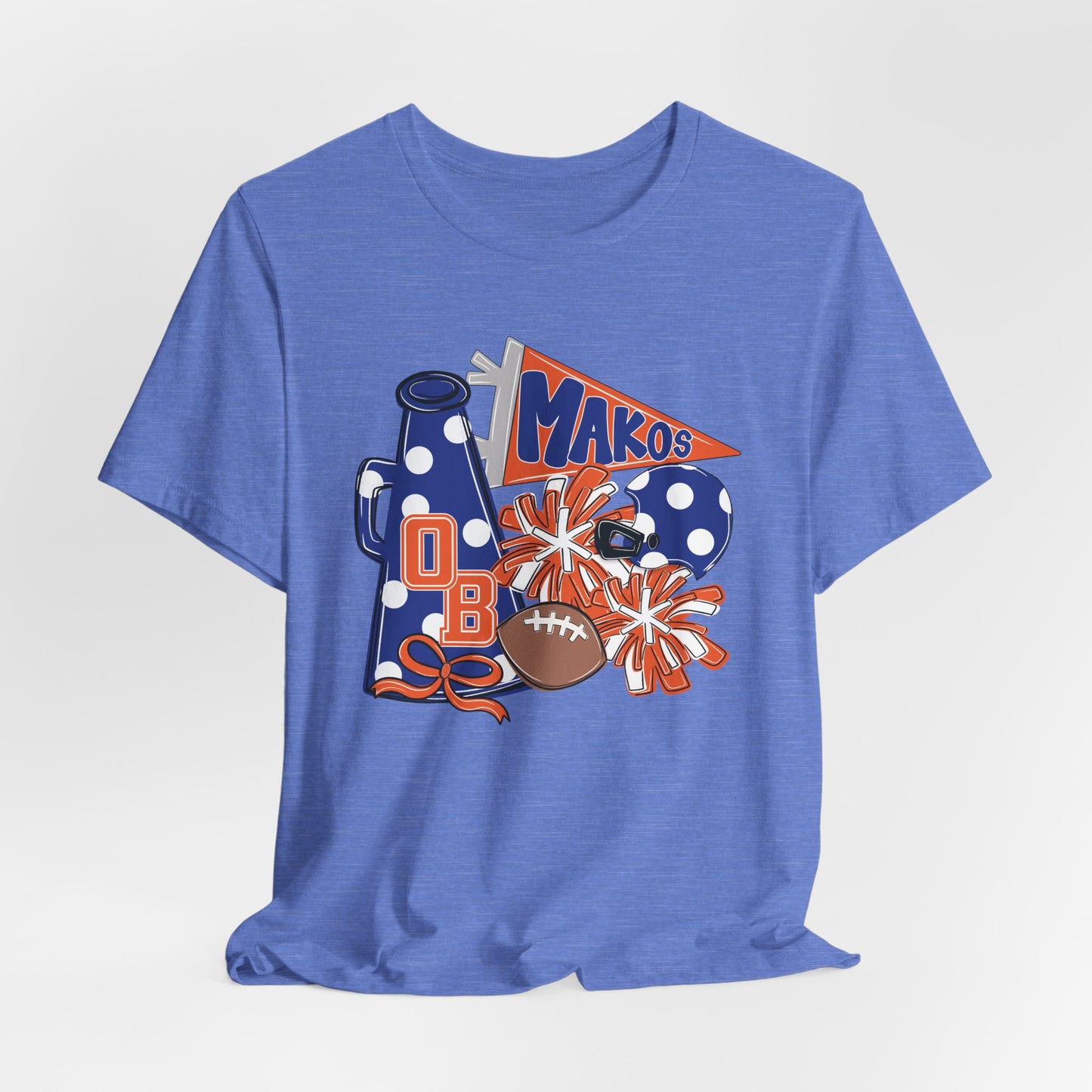Adult Mega Makos Spirit Football Tee - Bella Canvas