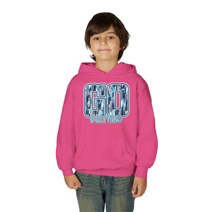 Youth GO Dolphins Hoodie - Gildan