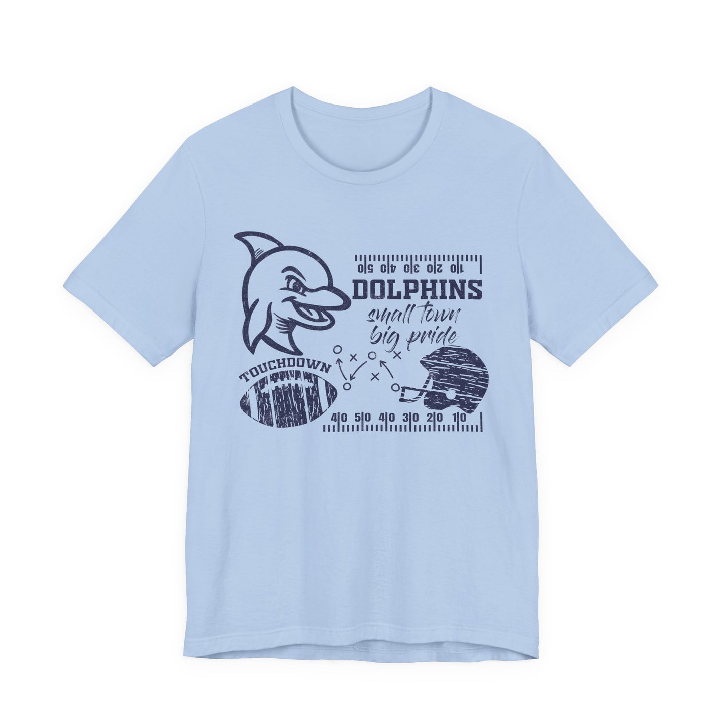 Adult Dolphin Football Tee - Bella Canvas