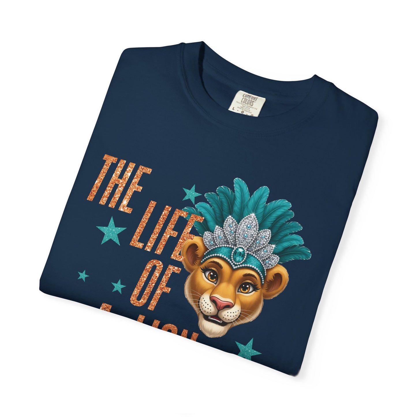 Adult Life of a Lion Faux Glitter - Comfort Colors