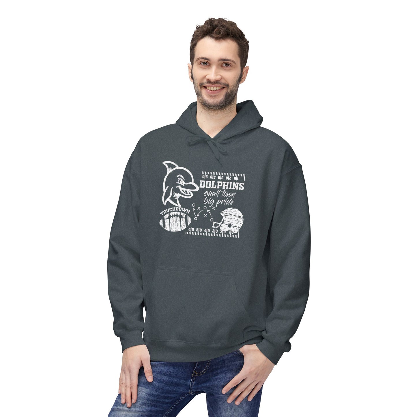 Dolphin Football Hoodie - Gildan