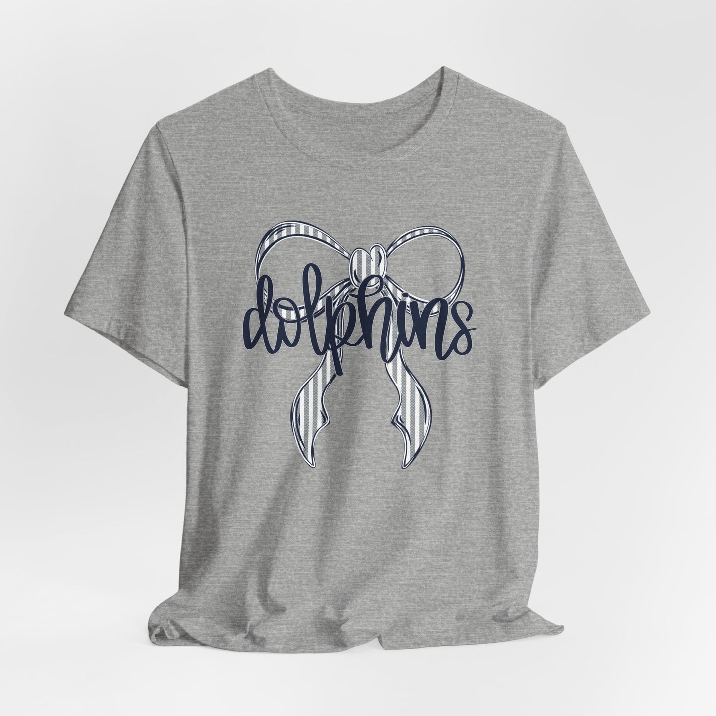 Preppy Dolphins Bow Bella Canvas