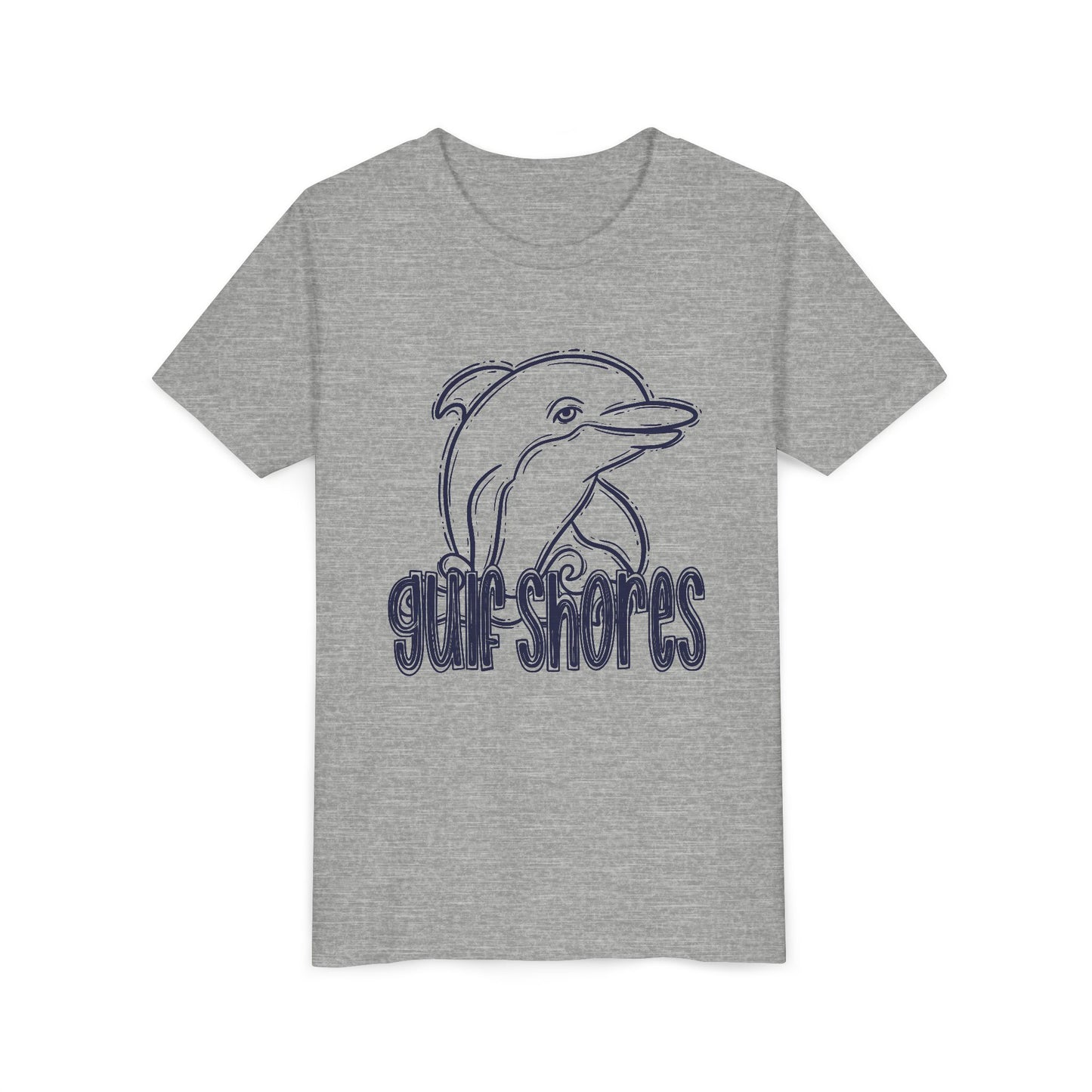 Youth Dolphin Sketch Tee - Bella Canvas