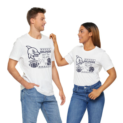 Adult Dolphin Football Tee - Bella Canvas