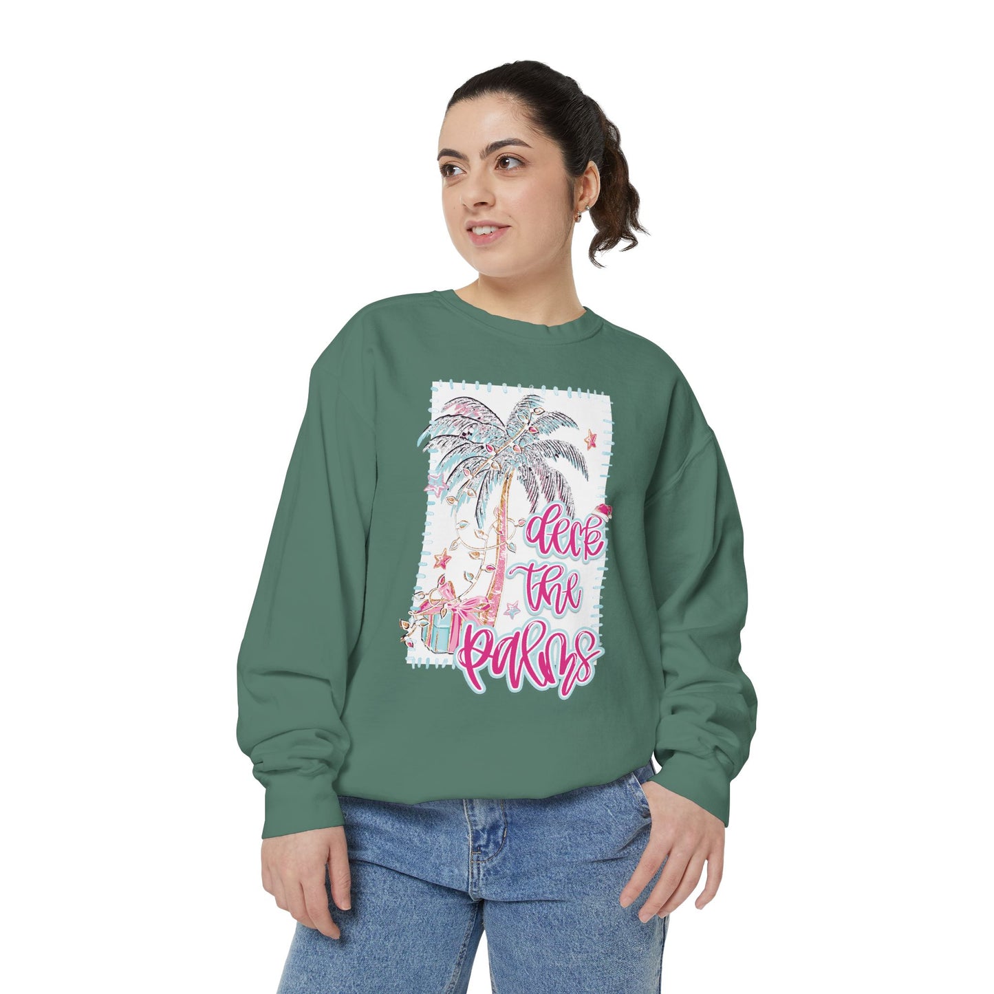Deck the Palms Sweatshirt - Comfort Colors