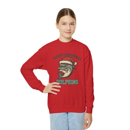 Merry Christmas Dolphins Sweatshirt - Gildan